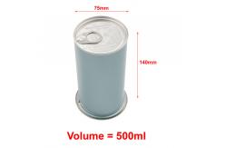 China Coffee Beans 500ml Round Metal Tin Can With Easy Open Lid supplier
