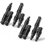 Waterproof Y Solar PV Connectors Practical FMM+MFF 2 Pairs Lightweight