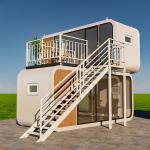 Tiny House 20ft 40ft Outdoor Modern Popular Prefab House Mobile Working House Pod Apple Cabin For Vocation for sale