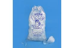 China Food Grade LDPE OEM ODM Drawstring Plastic Bags For Ice Storage supplier