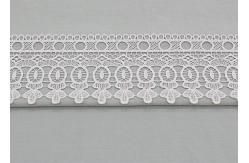 China Vintage White Floral Venice Lace Trim For Clothing / Wide Bridal Wedding Lace Fabric supplier