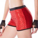 Metallic Edged Dance Wear Accessories Gym Sequin Dance Shorts For Sports Performance for sale