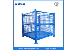 China Steel Pallet Box Metal Mesh Container Lockable Storage Roll Wire Mesh Cage supplier