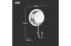 China 6kg Loading WGO Waterproof Towel Hooks SS201 Removable Bathroom Hooks supplier
