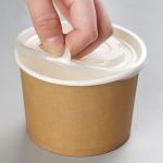 Factory Wholesale Kraft Paper Ice Cream Cups Disposable Noodle PE Lined 850ml Kraft Paper Salad Bowl for sale