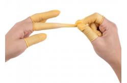 China Natural Latex  Cleanroom Finger Cots , Target Finger Cots Size 20mm * 60mm supplier