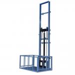 10m Hydraulic Easy Lift Cargo Elevator 500kg Small Single Rail Lifting Platform for sale