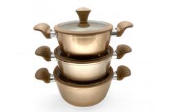 China 4.5mm Durable Aluminum Pot 40cm Induction Bottom Cookware Set supplier