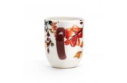 China Custom Printed Coffee Mugs Harvest Style Ceramic Mug With 3D Decal In Glaze supplier
