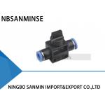 HVFF Pneumatic Flow Control Valve Hand Hose To Hose Connector Air Push In 2Way / 3 Way Fittings Sanmin for sale