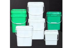 China 1.2 Kg Square Plastic Bucket Impact Resistant with Handle Included supplier