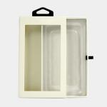 Clear window custom printing cardboard mobile phone case drawer box paper packaging with hook for sale