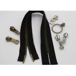 High Polished Metal Purse Double Slider Zipper , Antique Brass Teeth 2 Way Open Ended Zips for sale