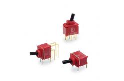 China Stable Electrical Toggle Switches 2U Series Brass Gold Plated Terminals -30℃ To 85℃ supplier
