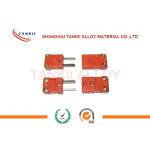 IEC standard yellow color Mini thermocouple connector type K / T / J / E / N / S / R / B for sale