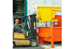 China 4000Lbs Self Dumping Steel Hopper Forklift Attachment Forklift Dump Cart supplier