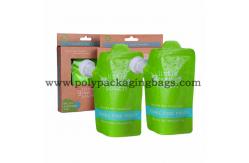 China Resealable 150ml 200ml 100mic Stand Up Spout Pouch With Caps For Juice supplier
