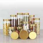 Transparent Aluminium Lid Frosted Plastic Bottles 500g for sale