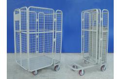 China Supermarket Wire Mesh Cart Durable Galvanized Rolling Hand Trolley Cart supplier