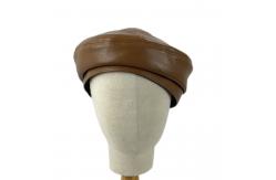 China Autumn And Winter Motorcycle Hat Cowhide Retro Navy Hat Flat Top Berets supplier