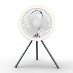 LED Light Lantern Outdoor Camping Fan Hanging Hook Portable Tripod Pedestal Fan for sale