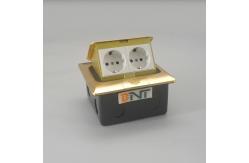 China Brass Copper Electric Switch Ground Socket With Double German EU Power supplier