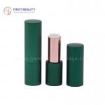 Matte Green Aluminum Lipstick Tubes 3.8g Snap On Color Spraying for sale