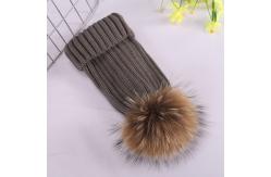 China Adults Wool Top Knit Beanie Hats Plush Style Quick Dry Eco Friendly Feature supplier