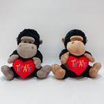Plush Toy Gorilla With Red Heart Item With BSCI Audit for sale