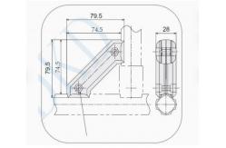 China Double Sided 45 Degree Reinforced Od28mm ISO Aluminum Pipe Joint supplier