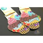 Virture Running 5k Marathon Metal Die Casting Medals Smooth Back With Sublimated Ribbon