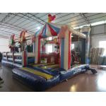 Circus Clown Themed Inflatable Fun City For Multiplay 2 - 3 Years New Inflatable Clown Obstacle Course for sale