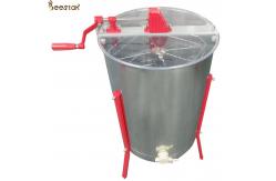 China Metal Stands SS Honey Extractor Manual Honey Processing Machine 4 Frames supplier