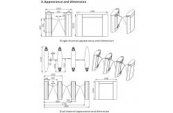 China Automatic Entrance Flap Barrier Turnstile Access Control Flap Barrier Gate supplier