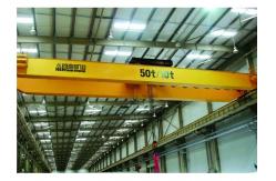 China European Style Single Hook Double Girder Overhead Crane Workshop Operation supplier