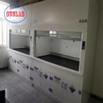 Custom Size White Blue Laboratory Fume Cupboard With Wet Scrubber for sale