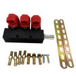 Red 2 Ohm / 3 Ohm 3 Cylinder LN-VTK03 For CNG / LPG Common Injector Rail for sale