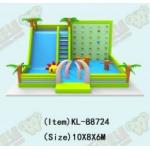 Tropical Inflatable Playground Fun Zone Customized Obstacle Climb