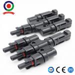 T Type Branch 1 To 3 Cable Panel Mount Extension Solar Connector Male To Female for sale