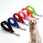 Customized Nylon Webbing Dog Leash Black Green Orange Nylon Rope Dog Leash for sale