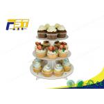 Round Cardboard Cake Display 3 Layers 100% Recycling For Wedding Birthday Parties for sale
