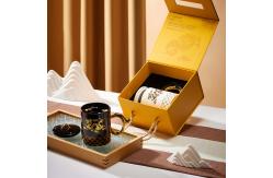 China Custom Ceramic Mug Gold Handle Mug With Dragon Pattern supplier