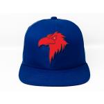 Size 58cm Flat Brim Snapback Hats Navy Blue Plastic Buckle Eagle Logo for sale