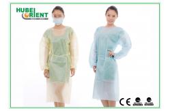 China Polypropylene Non Woven Isolation Gowns Disposable With Long Sleeve And Elastic Wrist supplier