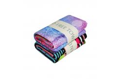 China Non Slip Printed Microfiber Yoga Mat Towel With Silicone Dots supplier