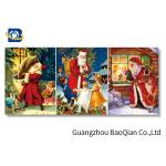 Unique Designer Christmas Father 3d Picture , 30x40cm 3d Stock Wallpaper With Black Frame for sale