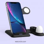 3 In 1 15W Wireless Charger Dock Station LED Light Fast Charging for sale