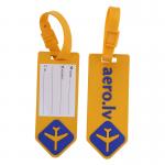 Custom Silicone Luggage Tag For Airlines Advertisement - With Name ID Card and Flexible Strap for Travel Bag or Suitcase for sale