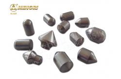 China Auger Drill Cemented Carbide Buttons / Bullet Teeth For Mining Drill Bits supplier