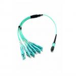 12 Cores Fiber Optic Patch Cables , MPO Multimode Patch Cable With LC Connector for sale